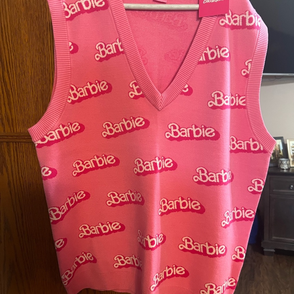 Barbie Pink V-Neck Sweater Vest